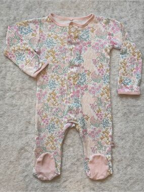 Magnetic Me E=MC Floral Garden Footie Sleeper 3-6M Baby Girl